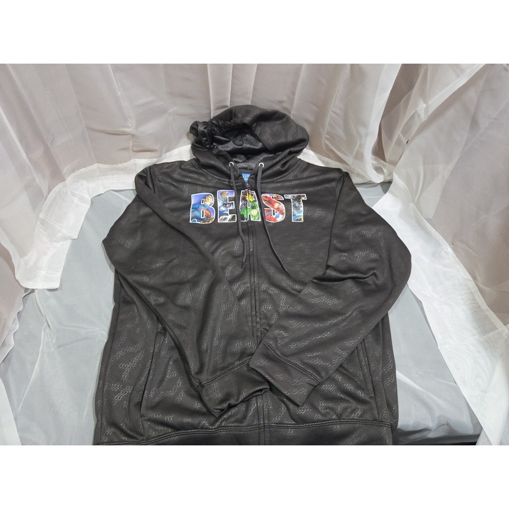 DC Comics Justice League Zip Up Hoodie Jacket Size Mens Large‎ Sweatshirt Beast
